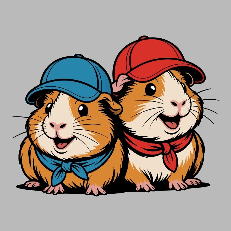 Amis cochons d’Inde mignons – Motif drôle d’animal