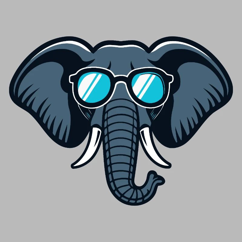Elefanten-Retro-Brille