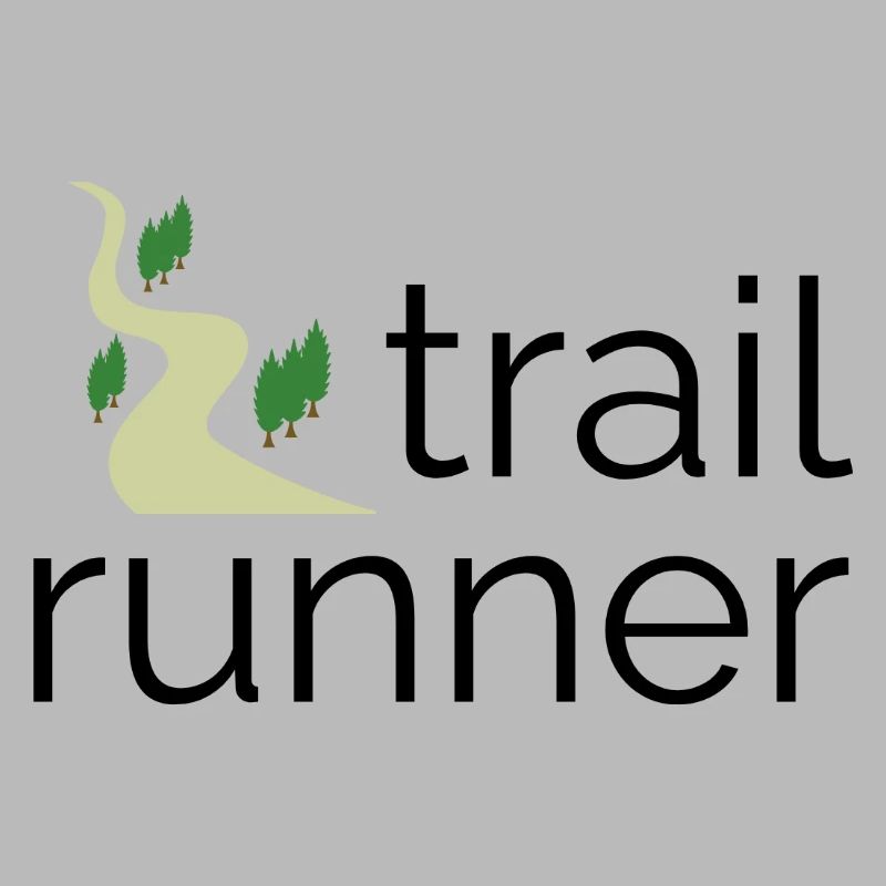 Trail Runner - Design with Text and Trail