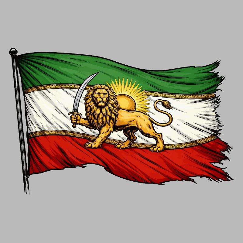 Drapeau de la Perse et de l’Iran