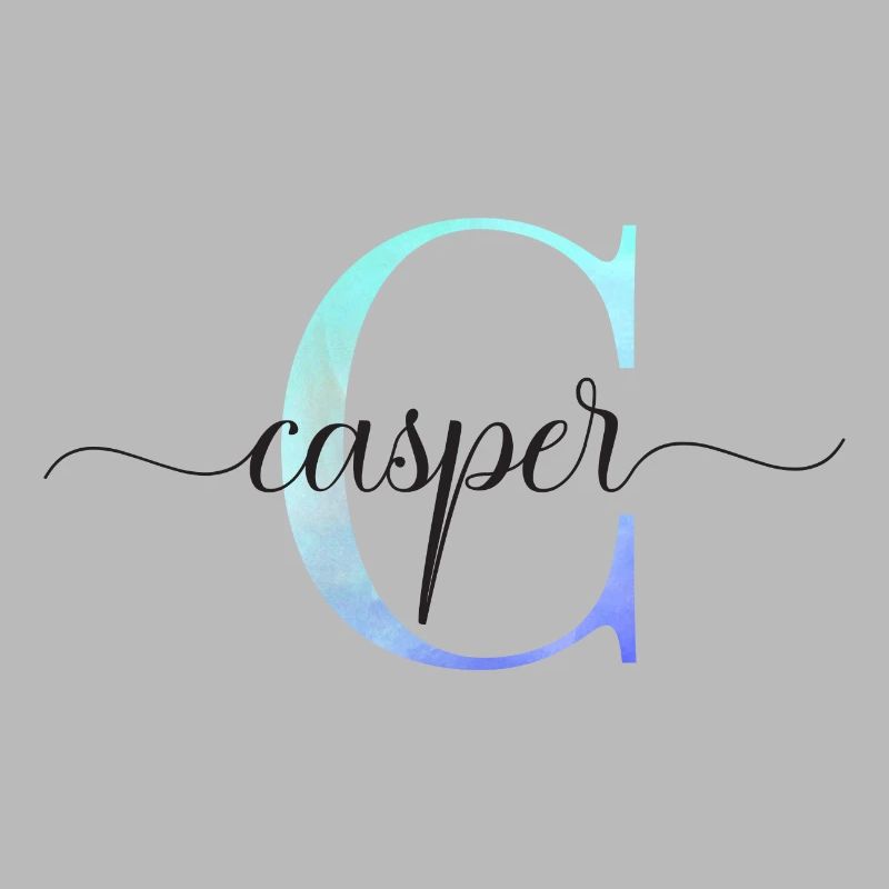 C| Monogramme | Nom | Casper | Aquarelle