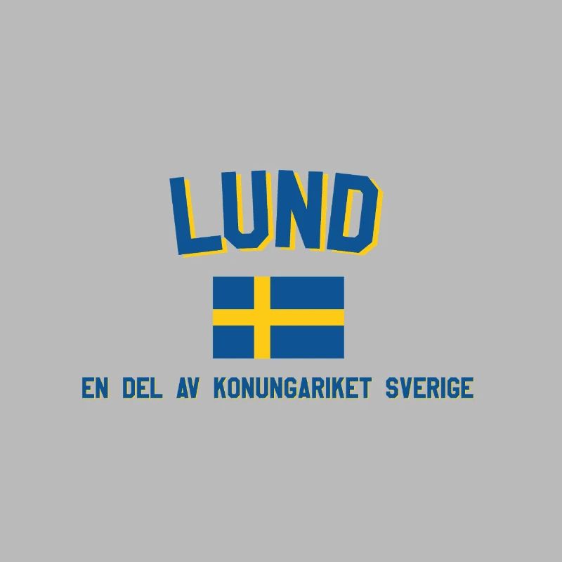 Lund et le drapeau suédois