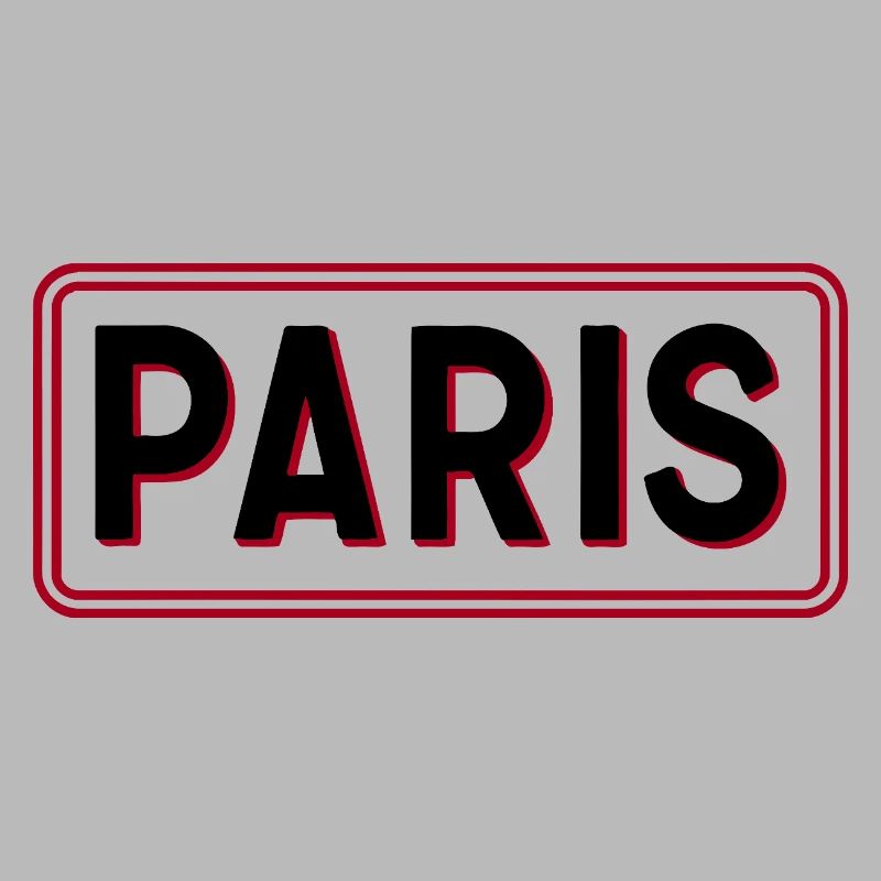 Paris Red Frame Typography