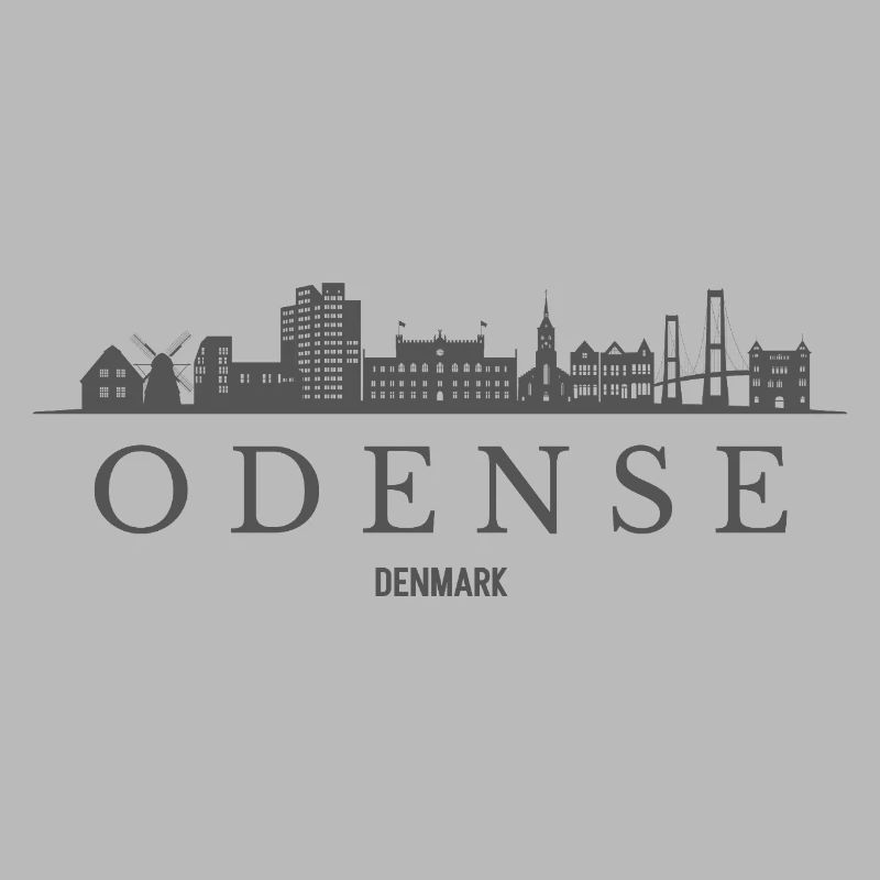 Danemark d’Odense, silhouette d’Odense