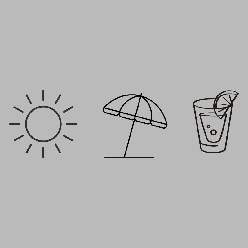 Summer Vibes – Minimalist Sun & Drink Design