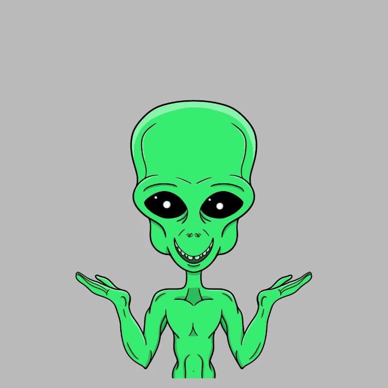 Un extraterrestre vert dans le doute