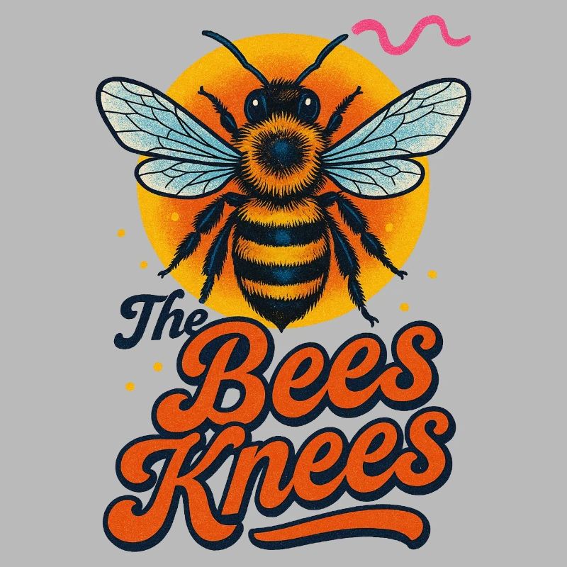 Bee and Knees Retro Typography Design