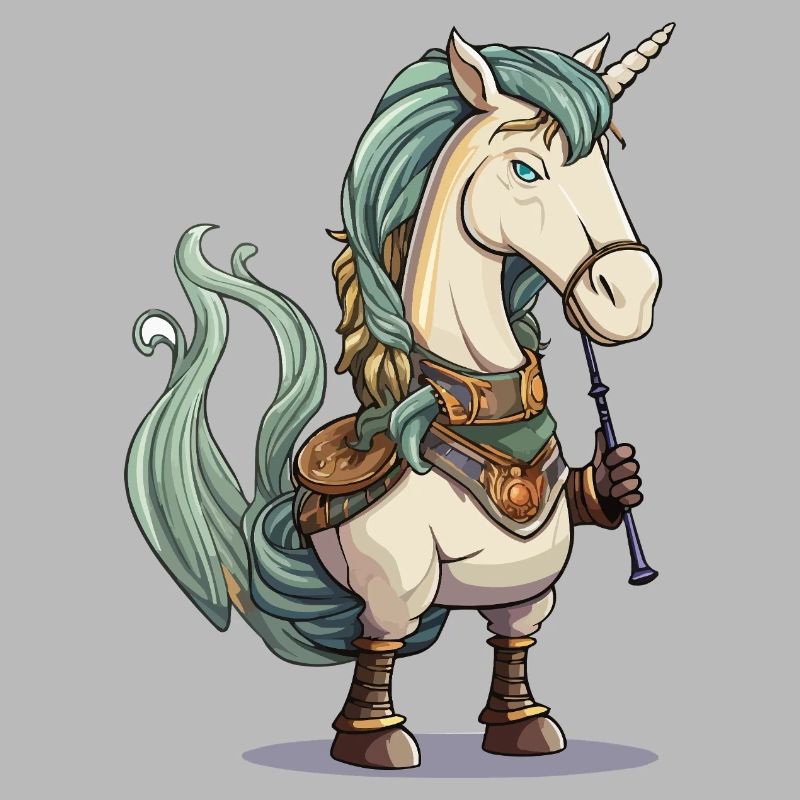 Motif de cornemuse licorne
