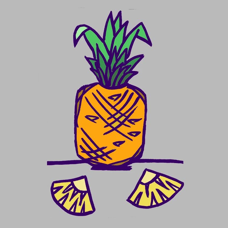 Pineapple with slices