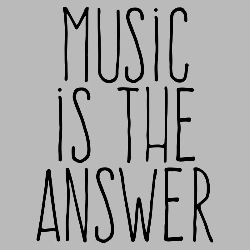 Music Is The Answer | Minimalist Hand-Drawn 