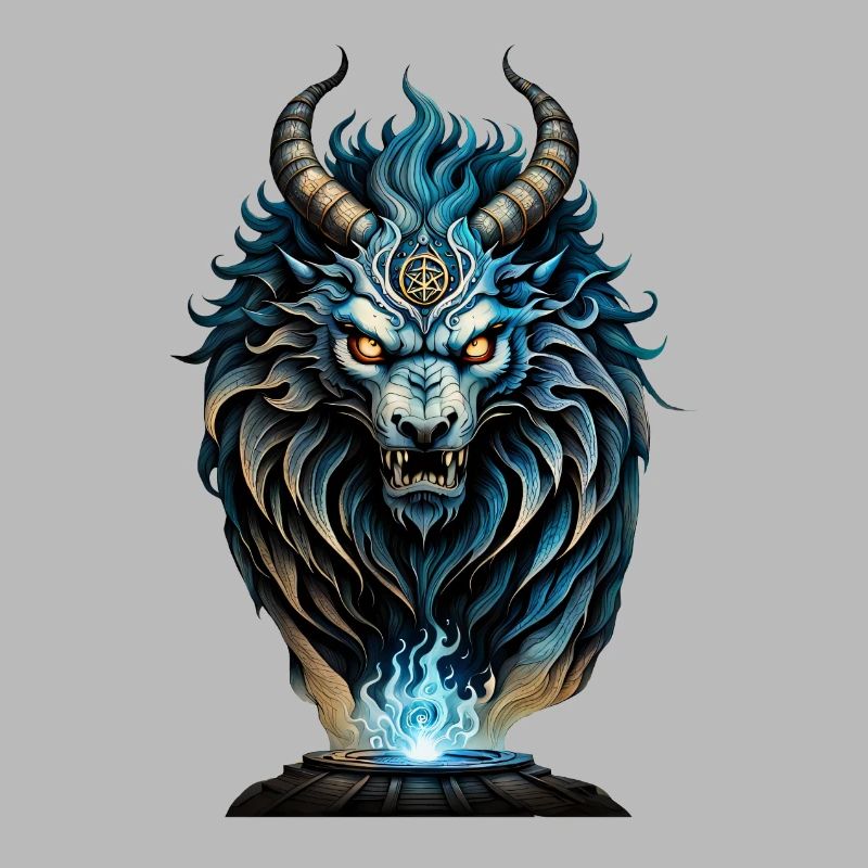 Ein wildes blaues Tier,