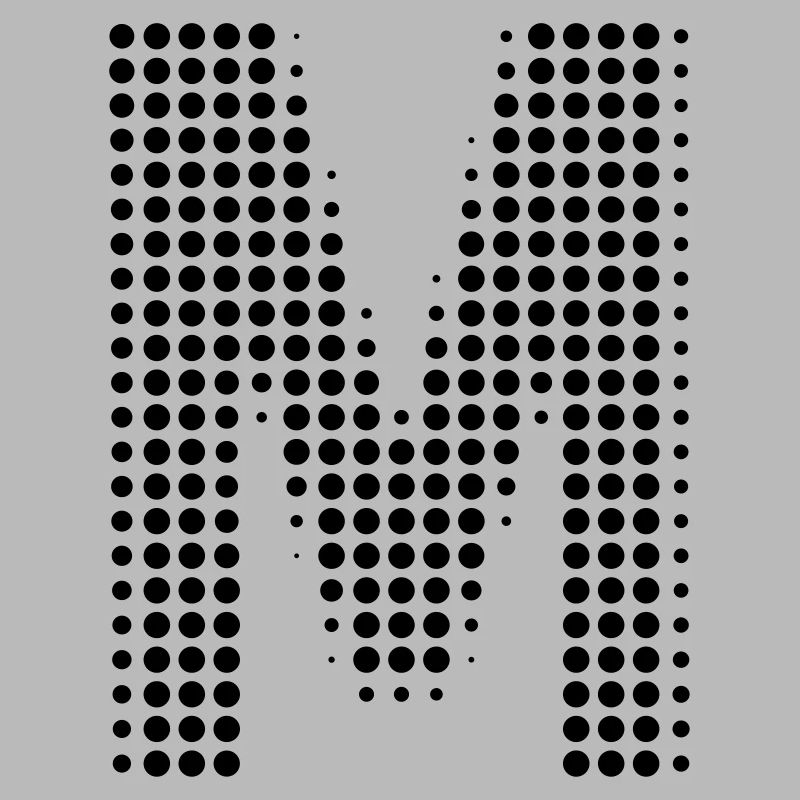 M letter dots initial letter gift