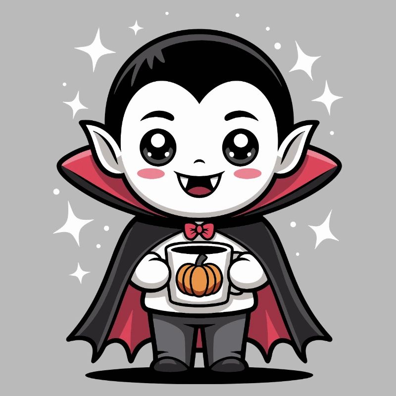Pumpkin Vampire Halloween Design