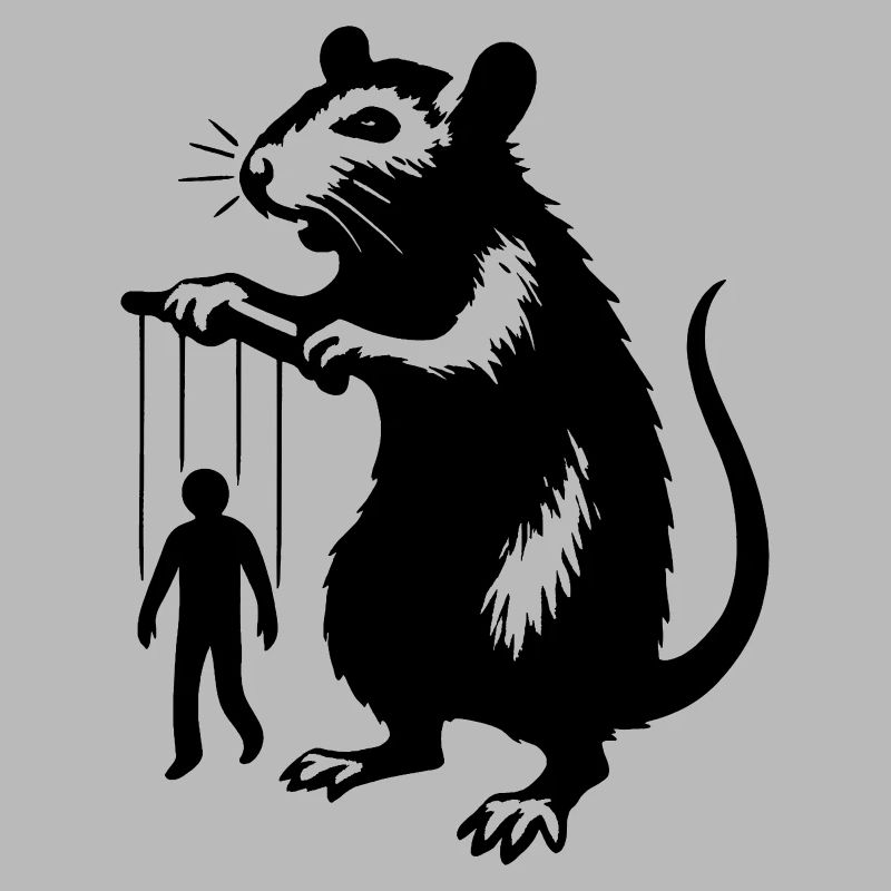 Rat with human puppet