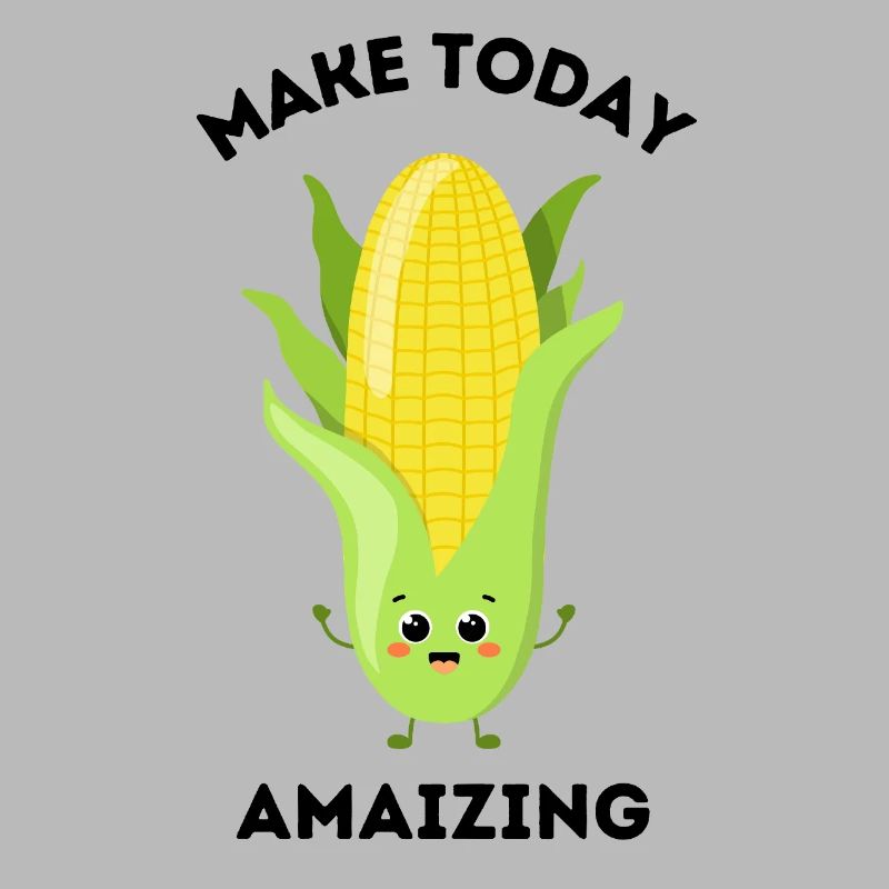 Mignon jeu de mots maïs dessin animé « Make Today Amaizing »