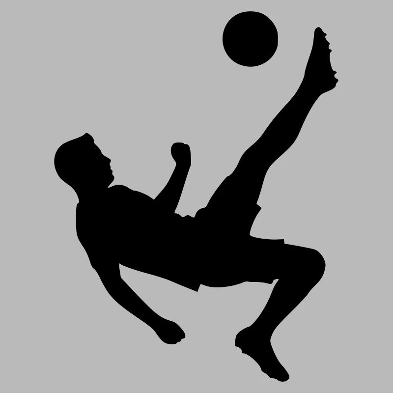 Fußball Action Schuss Silhouette Logo