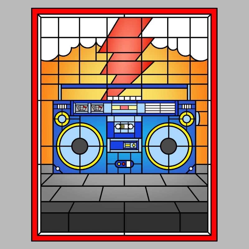 Conception de boombox en vitrail