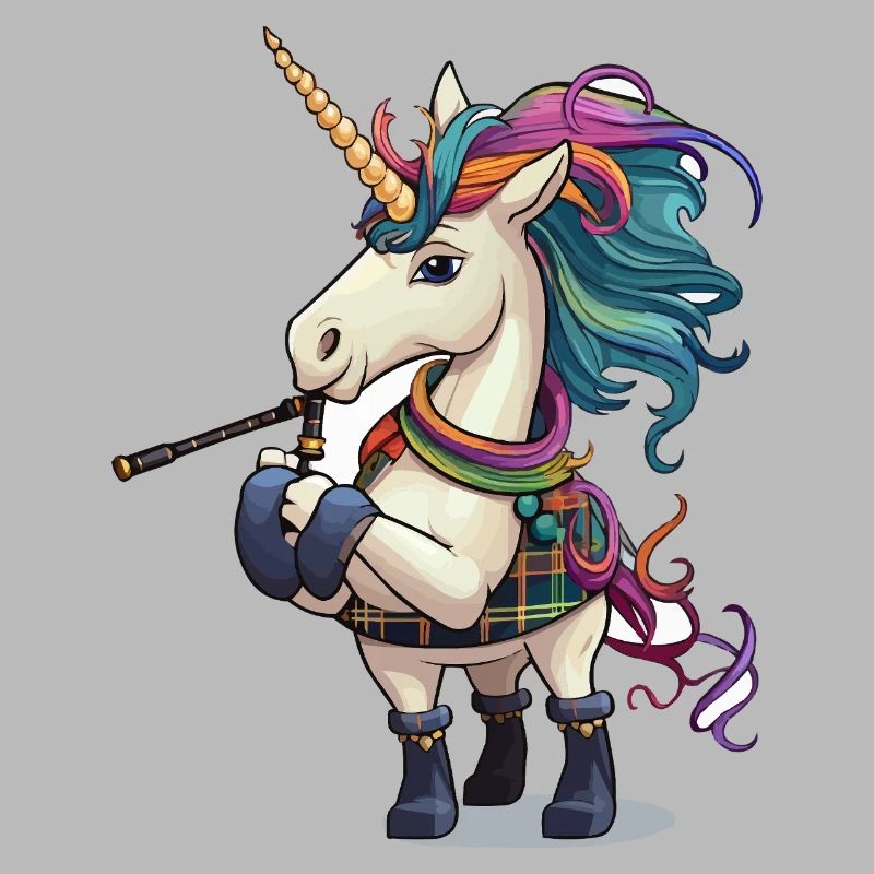Bunter Einhorn Dudelsack