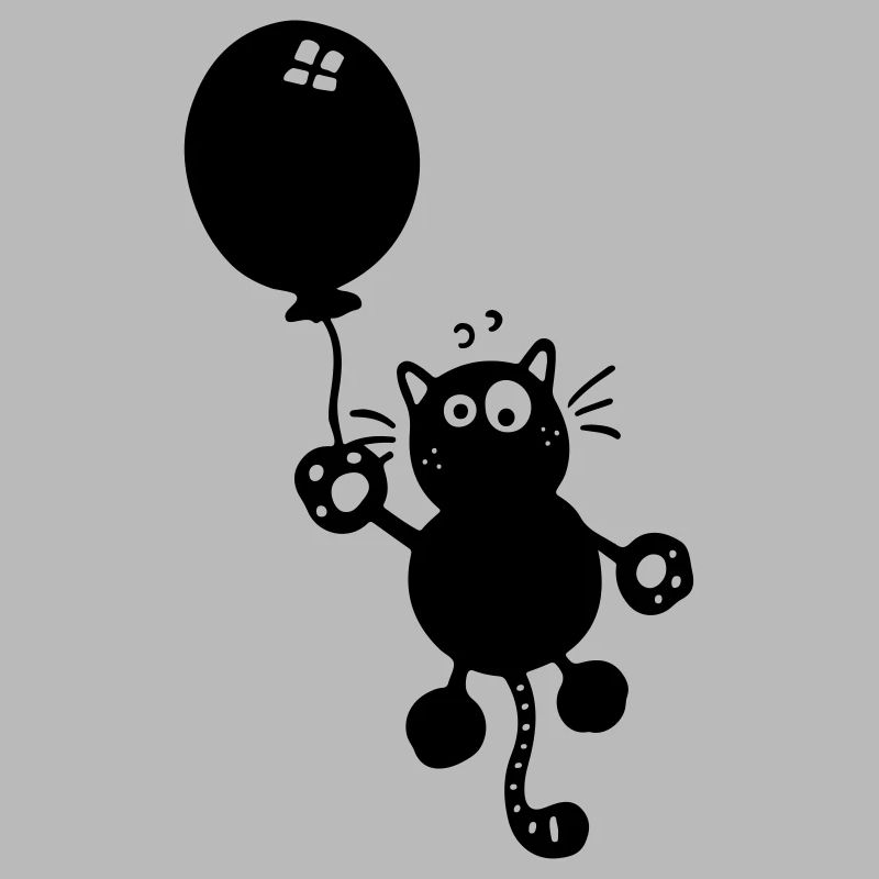 Katze mit Ballon