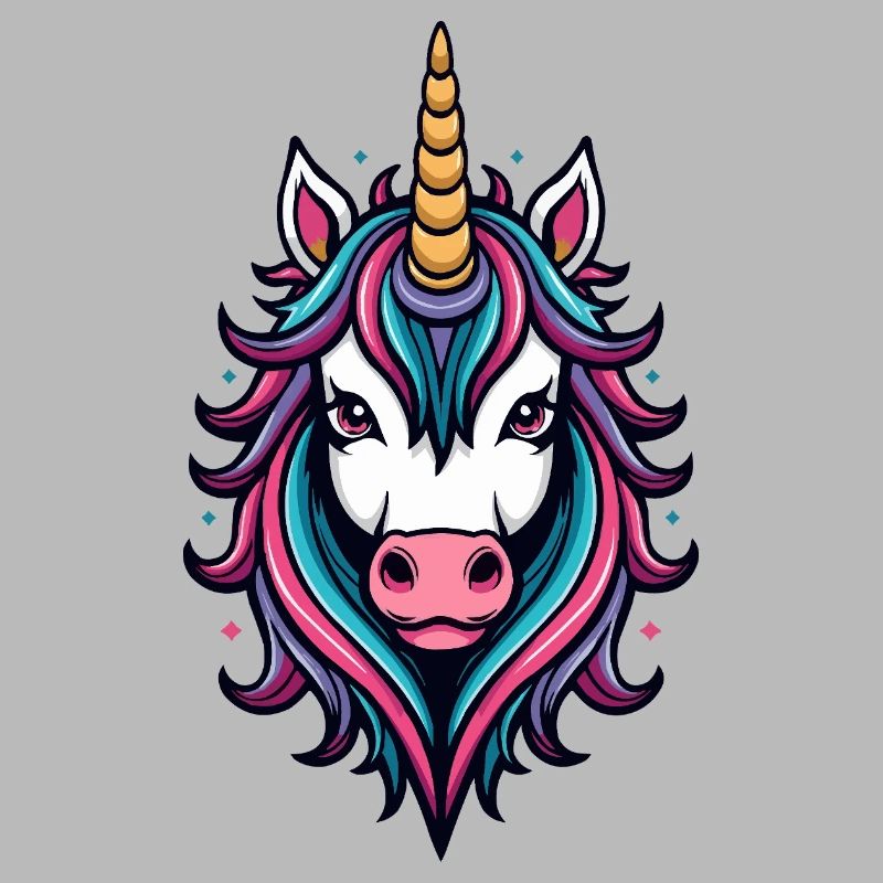 Wilde Einhorn Neon-Pracht
