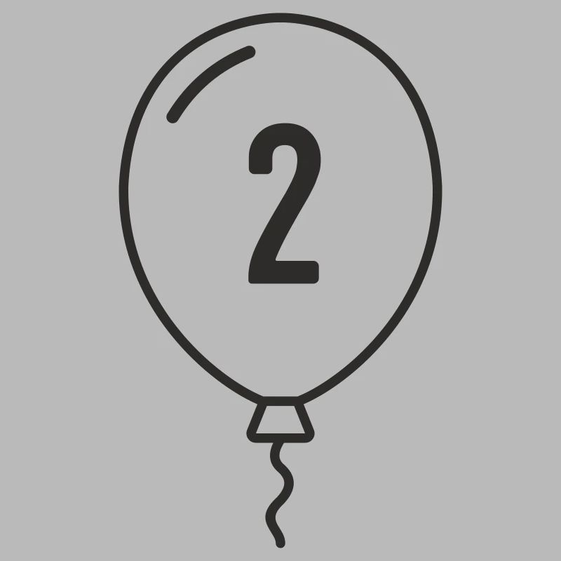 Balloon Number 2 – Birthday & Party Design