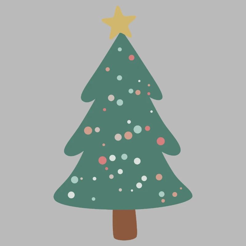 Sapin de Noël vert forêt avec des points
