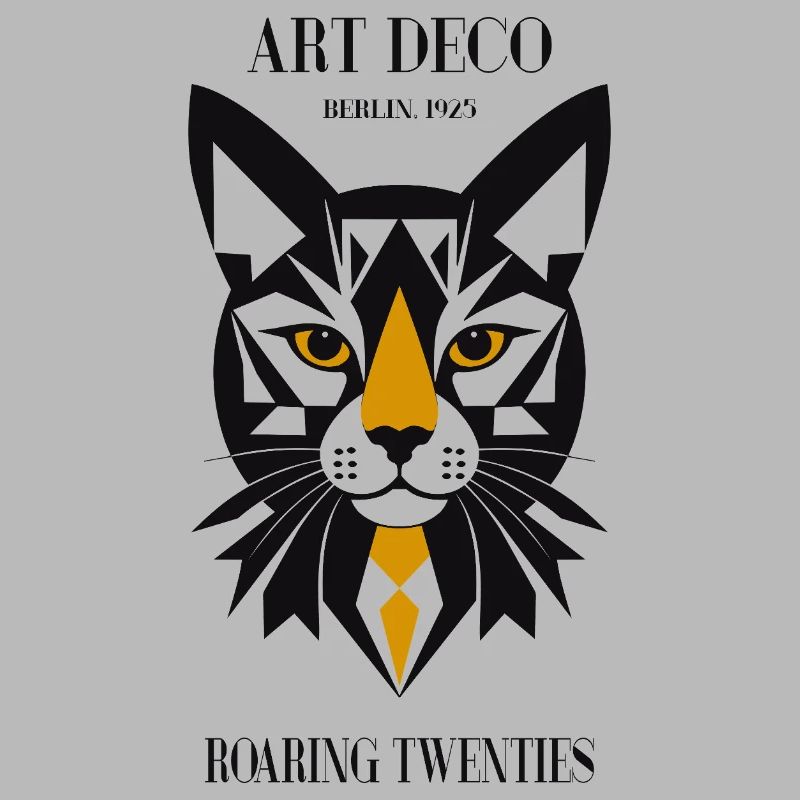Cat Art Deco
