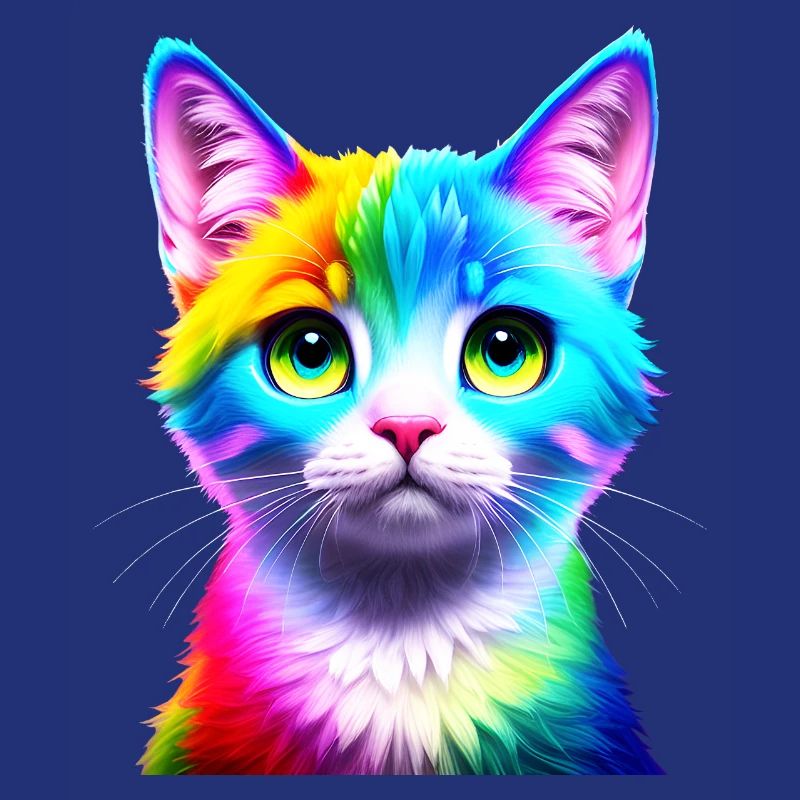 Chat arc-en-ciel