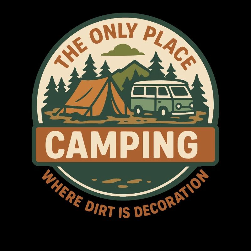Lustiges Camping Camper Van Abenteuer Design