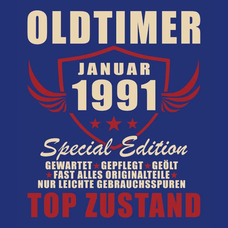 35. Geburtstag Geschenk Oldtimer Januar 1991