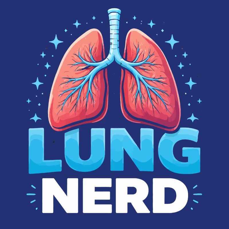 Lung Nerd : Illustration colorée de Lung