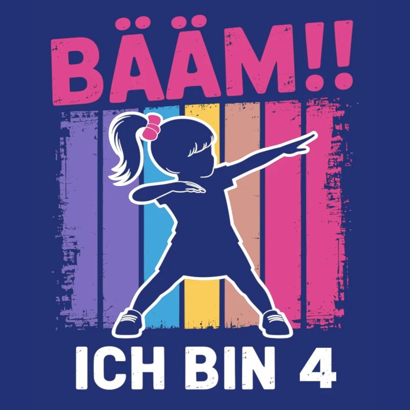 Bääm Ich bin 4 Dabbing Mädchen 4. Geburtstag