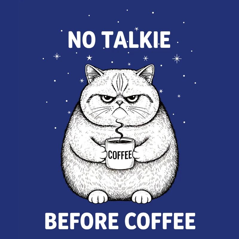Pas de conversation devant un chat amateur de café