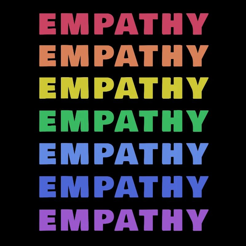 Empathie (Empathy) Regenbogen Schrift-Design