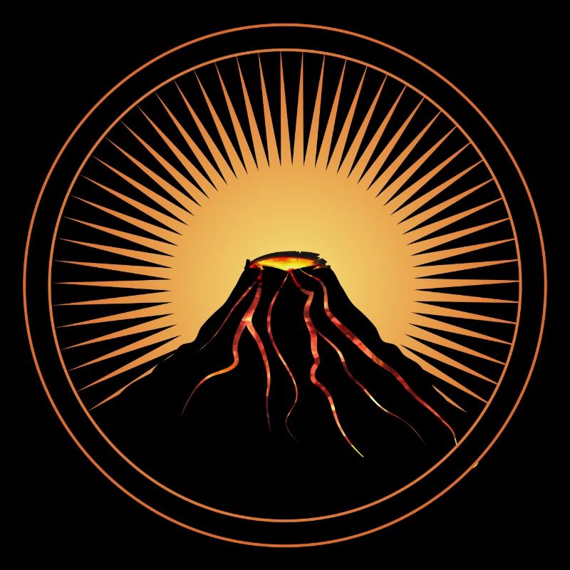 Patch volcanique avec lave liquide