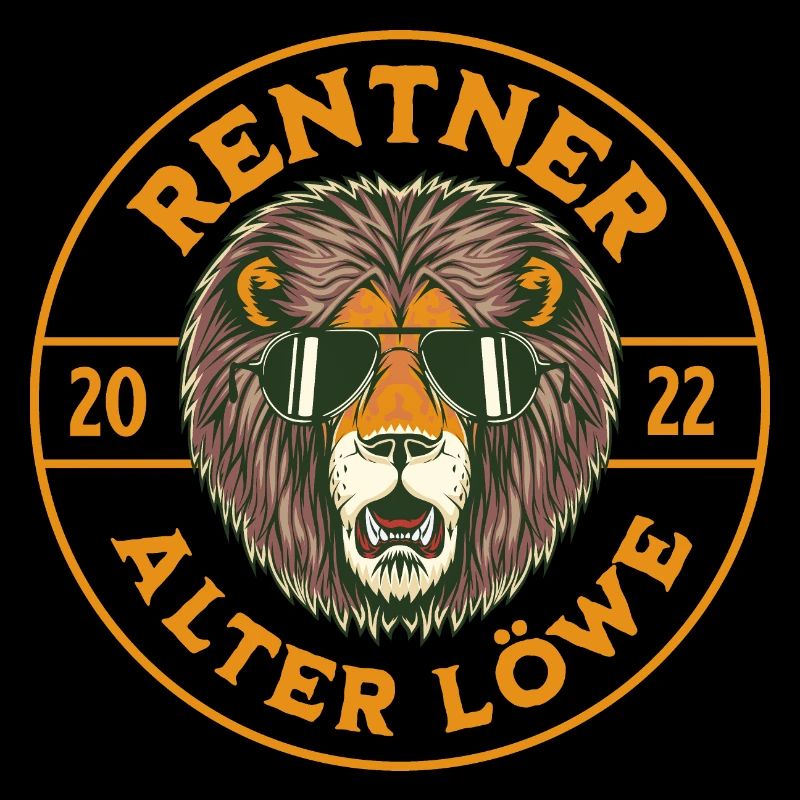 Rentner 2022 Löwe mit Sonnenbrille