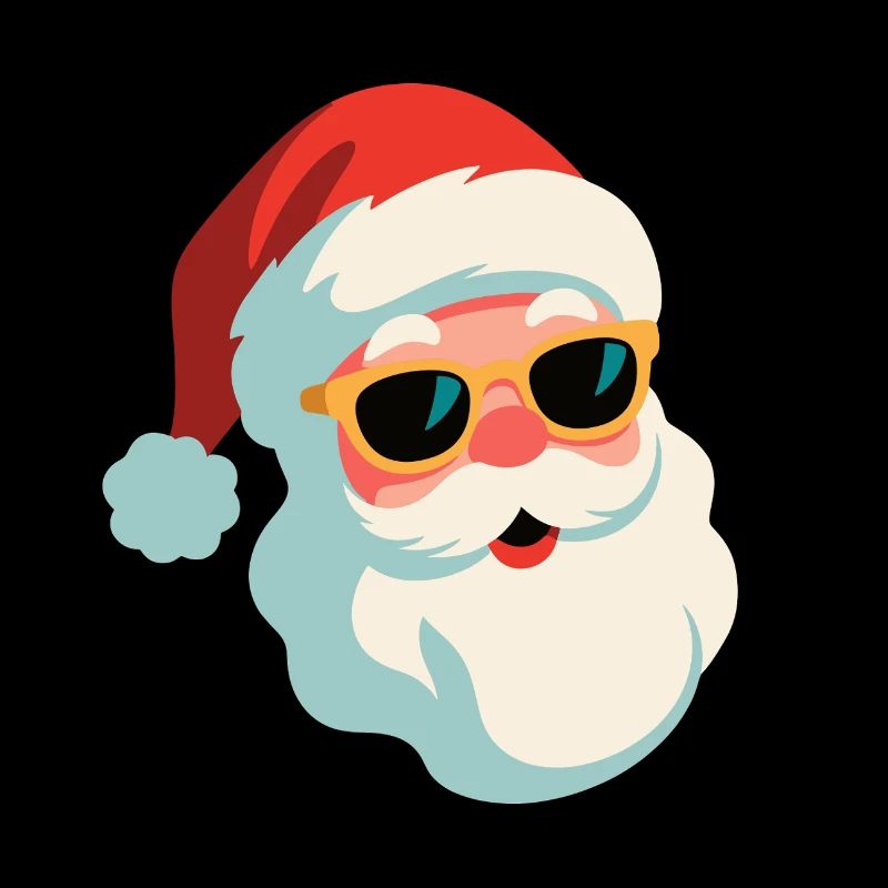 Père Noël décontracté avec lunettes de soleil