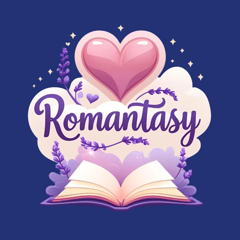 Romantasy Buch mit Lavendel & Blumen Design