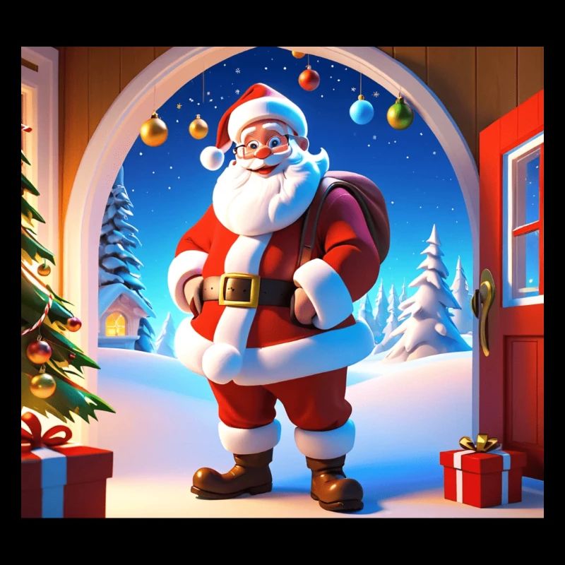 Dessin animé Joyeux Noël Saint-Nicolas Cadeau