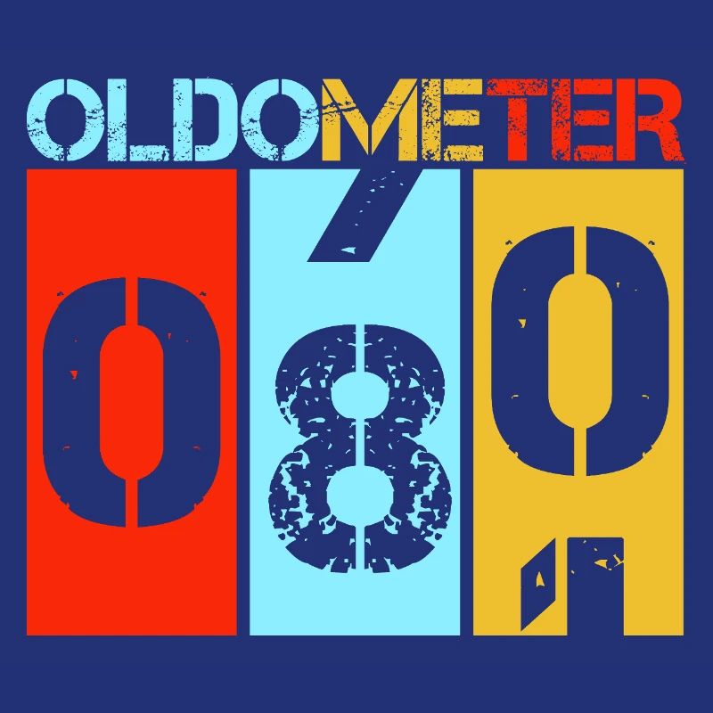Oldometer 80 wird 80 Retro Geburtstags-Meilenstein