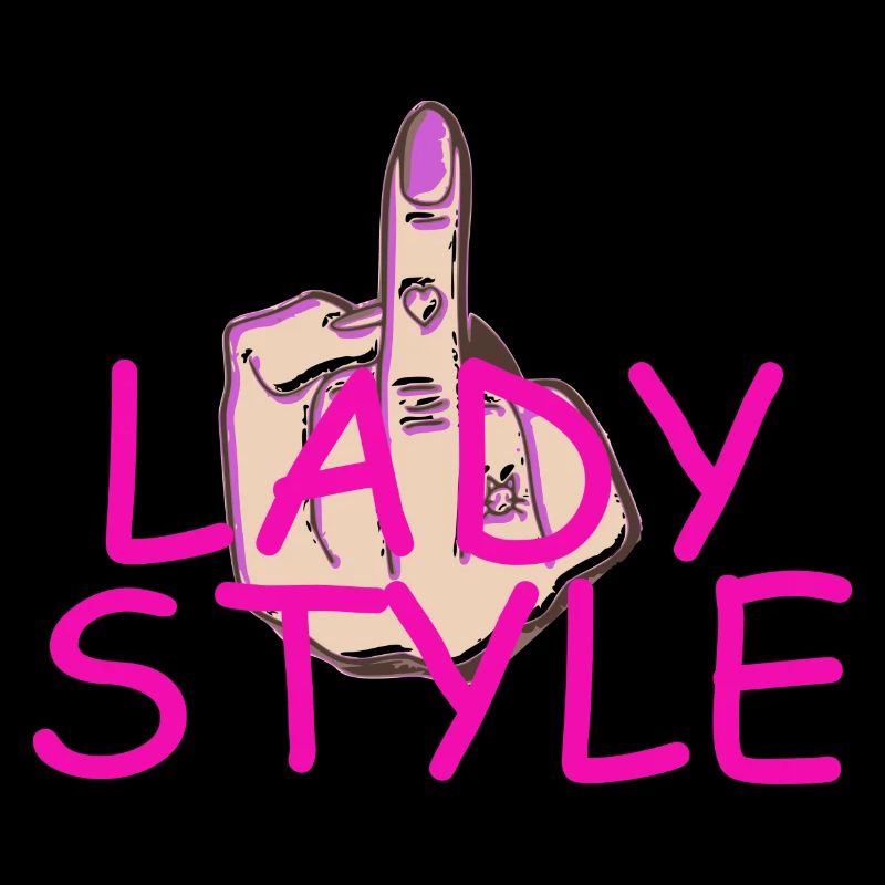 Doigt du milieu de style dame