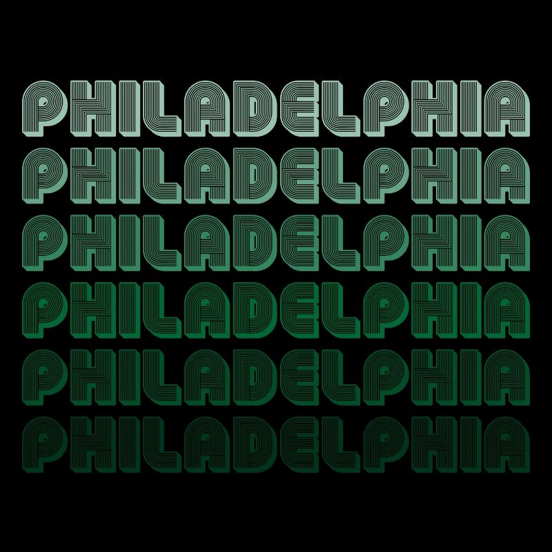 Philadelphia Typography Gradient