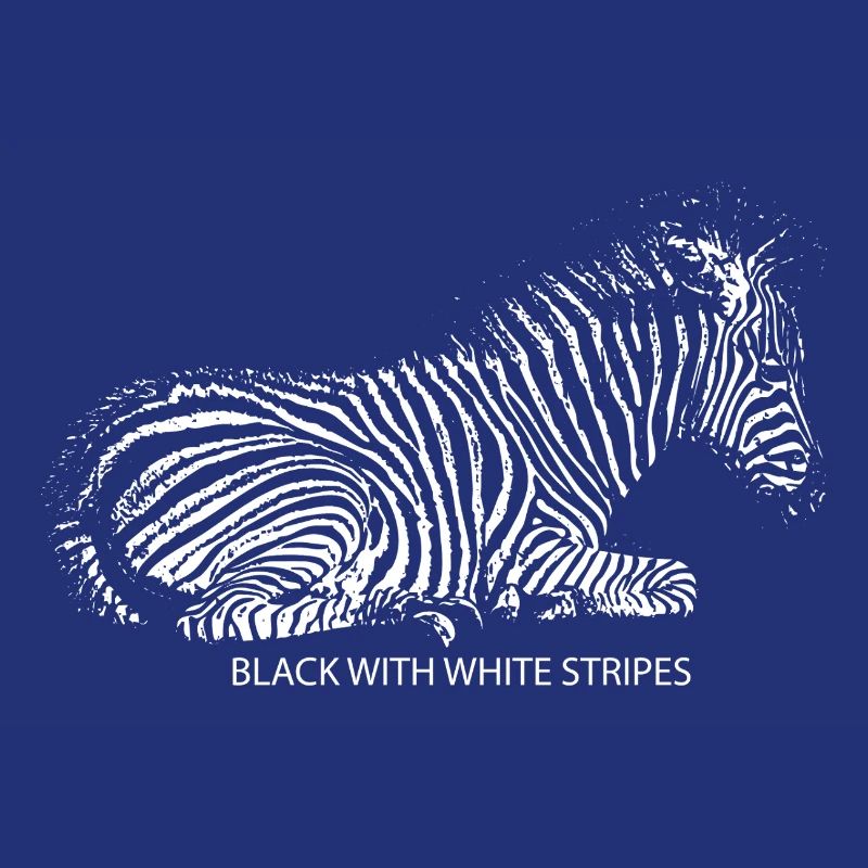 Noir avec rayures blanches