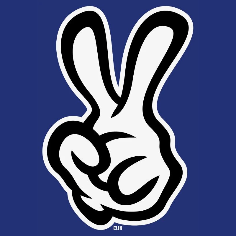 Victory Handzeichen (Linke Hand / NEG / 2C)