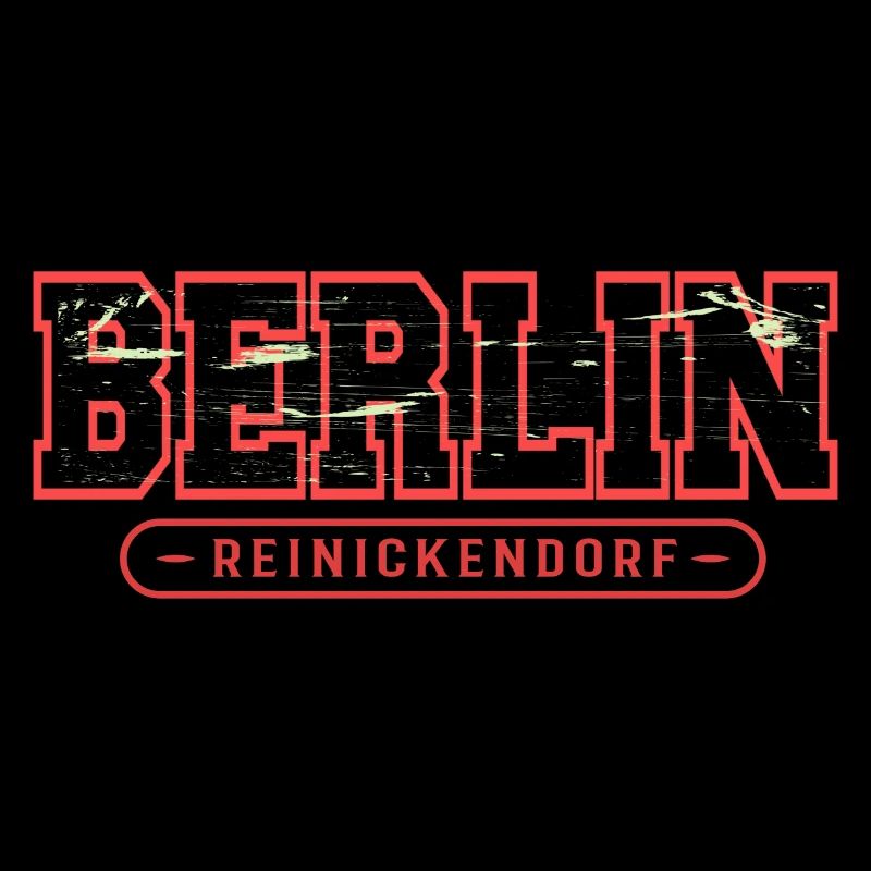 Berlin Reinickendorf Vintage Schrift
