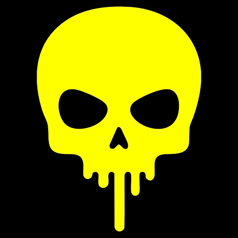 Neonschädel tropft