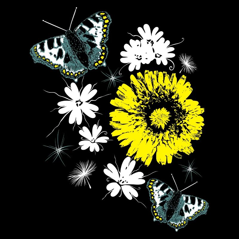Fleurs Chrysanthèmes Papillons Été