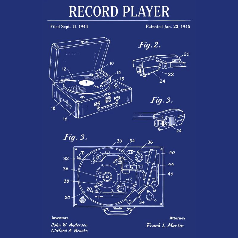 Retro Record Player Blueprint