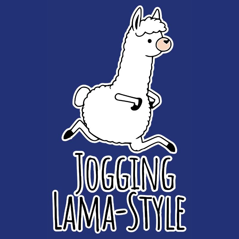 Llama-style joggers! Running silly and having fun at the same time!