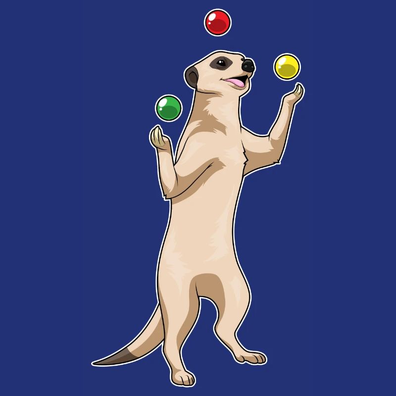 Jongleur de suricate jonglant